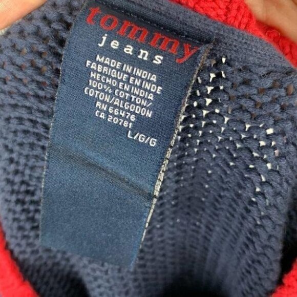Tommy jeans crewneck sweater size L knit Patriotic - Picture 5 of 7